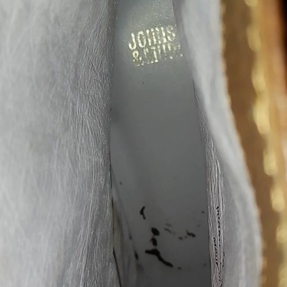 🚨B2G1 JOHNSTON & MURPHY Brown Leather Braid Strap  Wedge Booties - Picture 10 of 11